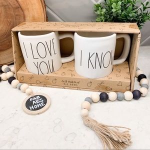 Rae Dunn I LOVE YOU I KNOW Mug Set